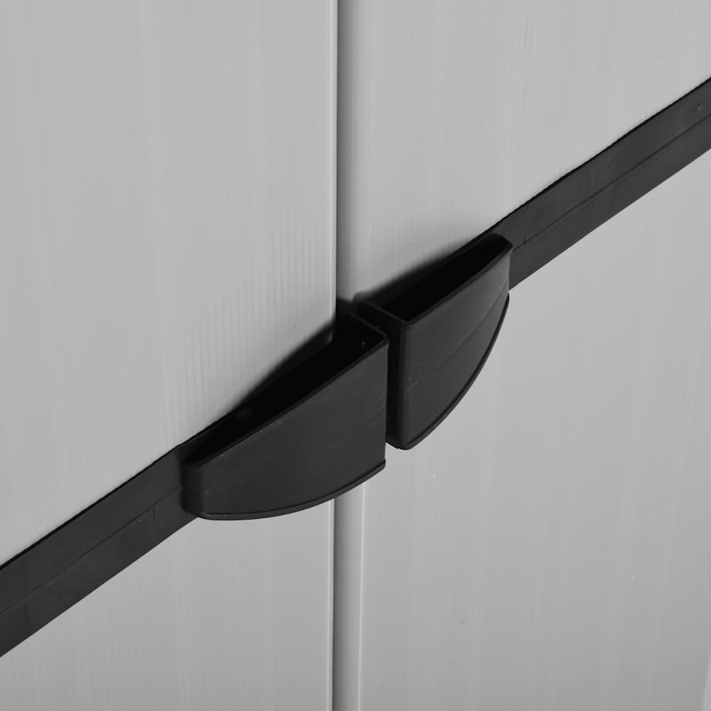Armoire de rangement de jardin 3 étagères Gris/noir 68x40x168cm - XIOS