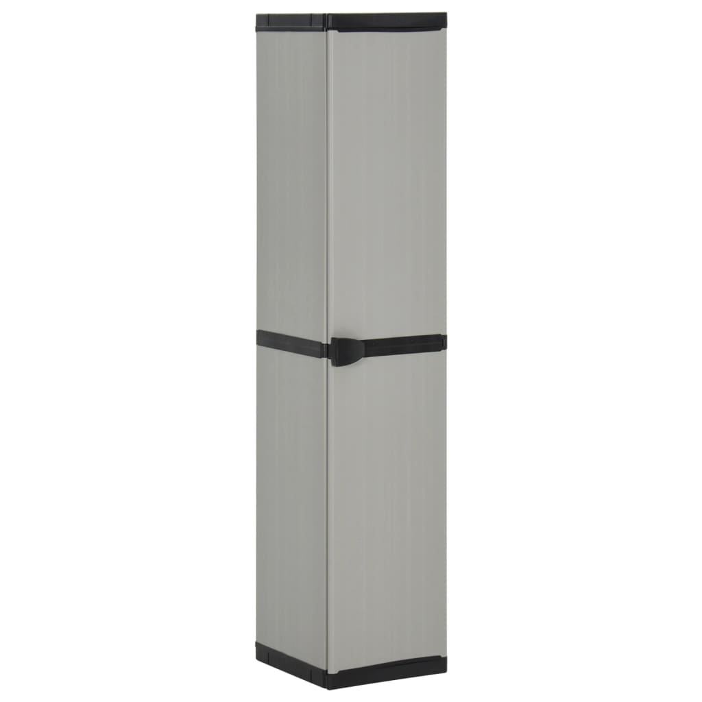 Armoire de rangement de jardin 3 étagères Gris/noir 34x40x168cm - XIOS
