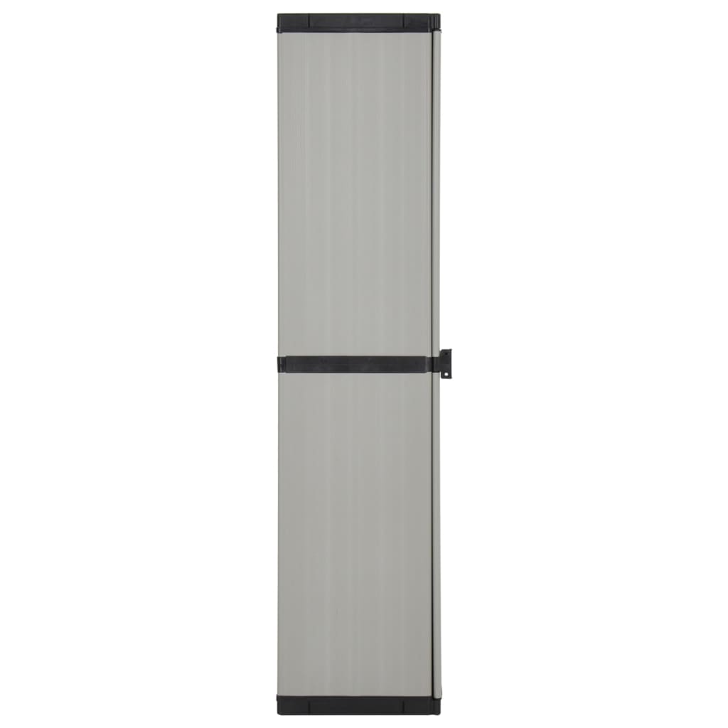 Armoire de rangement de jardin 3 étagères Gris/noir 34x40x168cm - XIOS