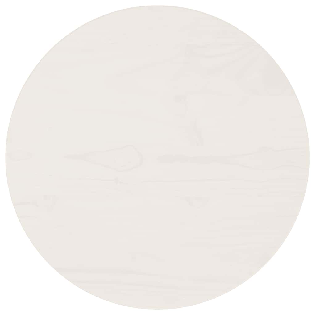 Dessus de table Blanc Ø40x2,5 cm Bois de pin massif - XIOS