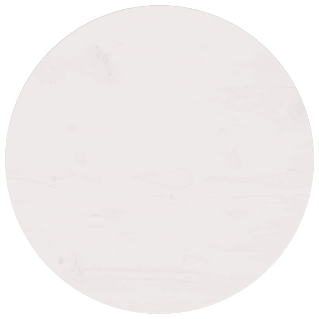 Dessus de table Blanc Ø50x2,5 cm Bois de pin massif - XIOS