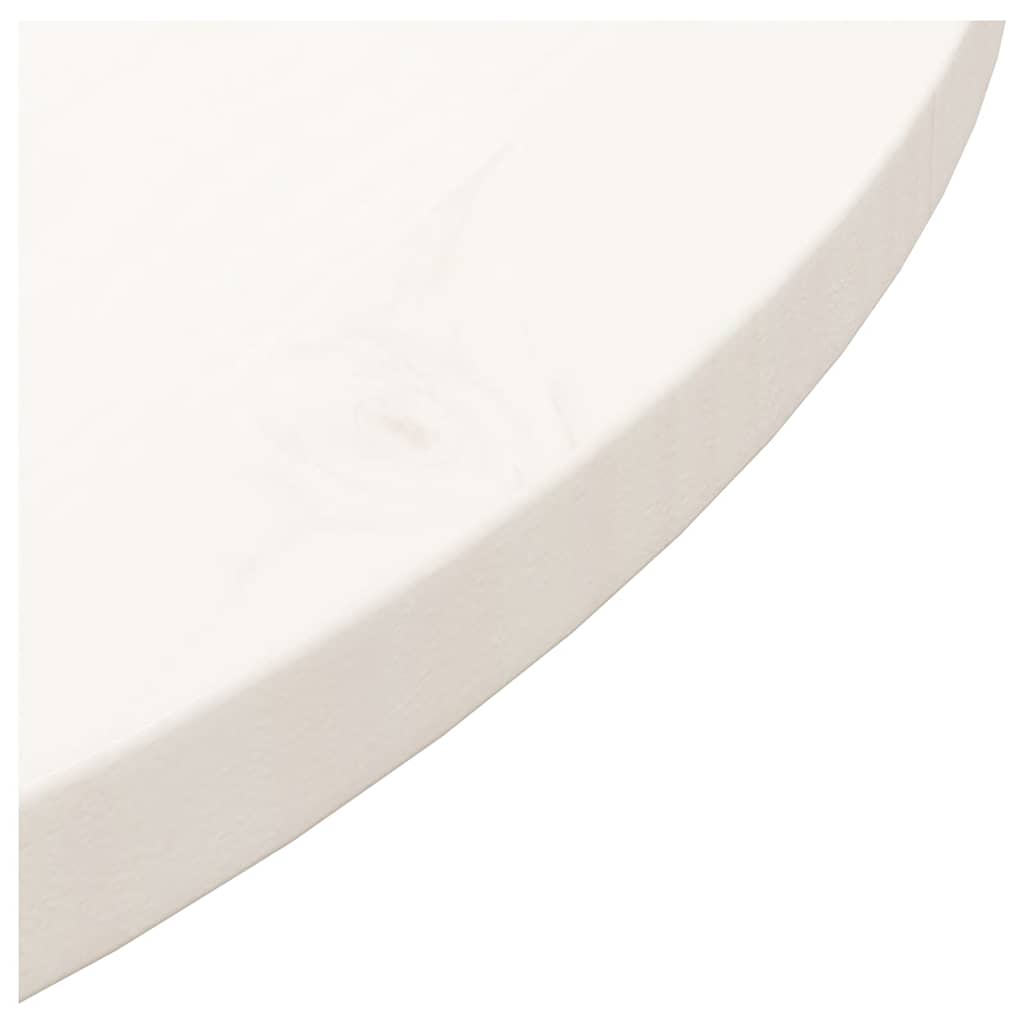Dessus de table Blanc Ø70x2,5 cm Bois de pin massif - XIOS