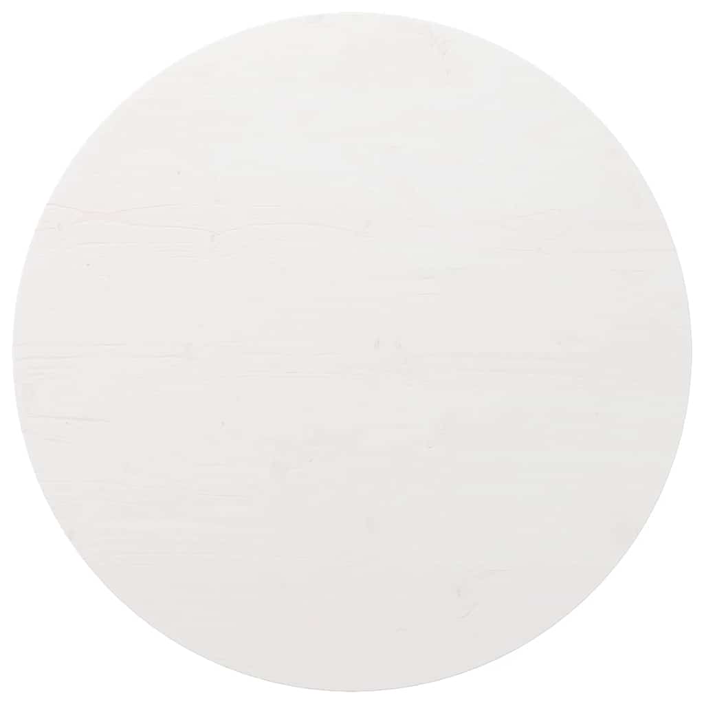 Dessus de table Blanc Ø80x2,5 cm Bois de pin massif - XIOS