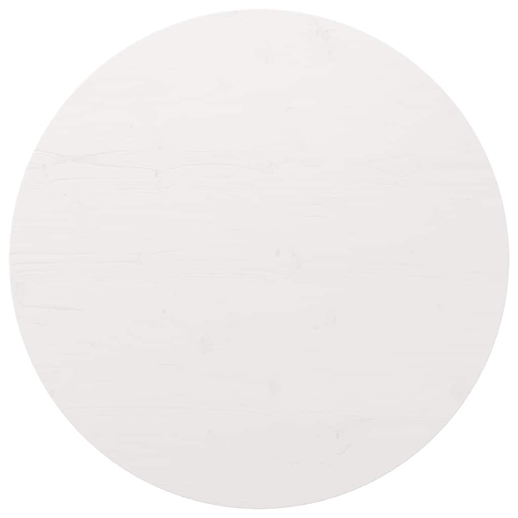 Dessus de table Blanc Ø90x2,5 cm Bois de pin massif - XIOS
