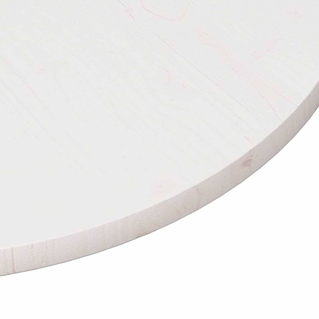 Dessus de table Blanc Ø90x2,5 cm Bois de pin massif - XIOS