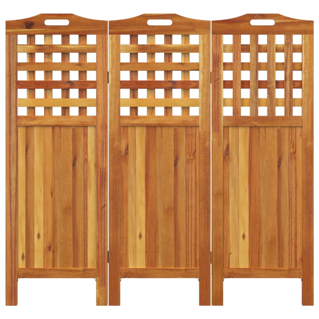 Cloison de séparation 3 panneaux 121,5x2x115 cm Bois d'acacia - XIOS