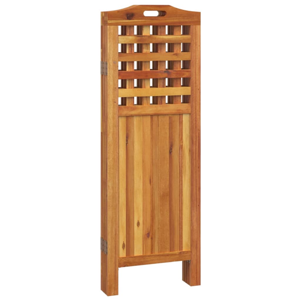 Cloison de séparation 4 panneaux 162x2x115 cm Bois d'acacia