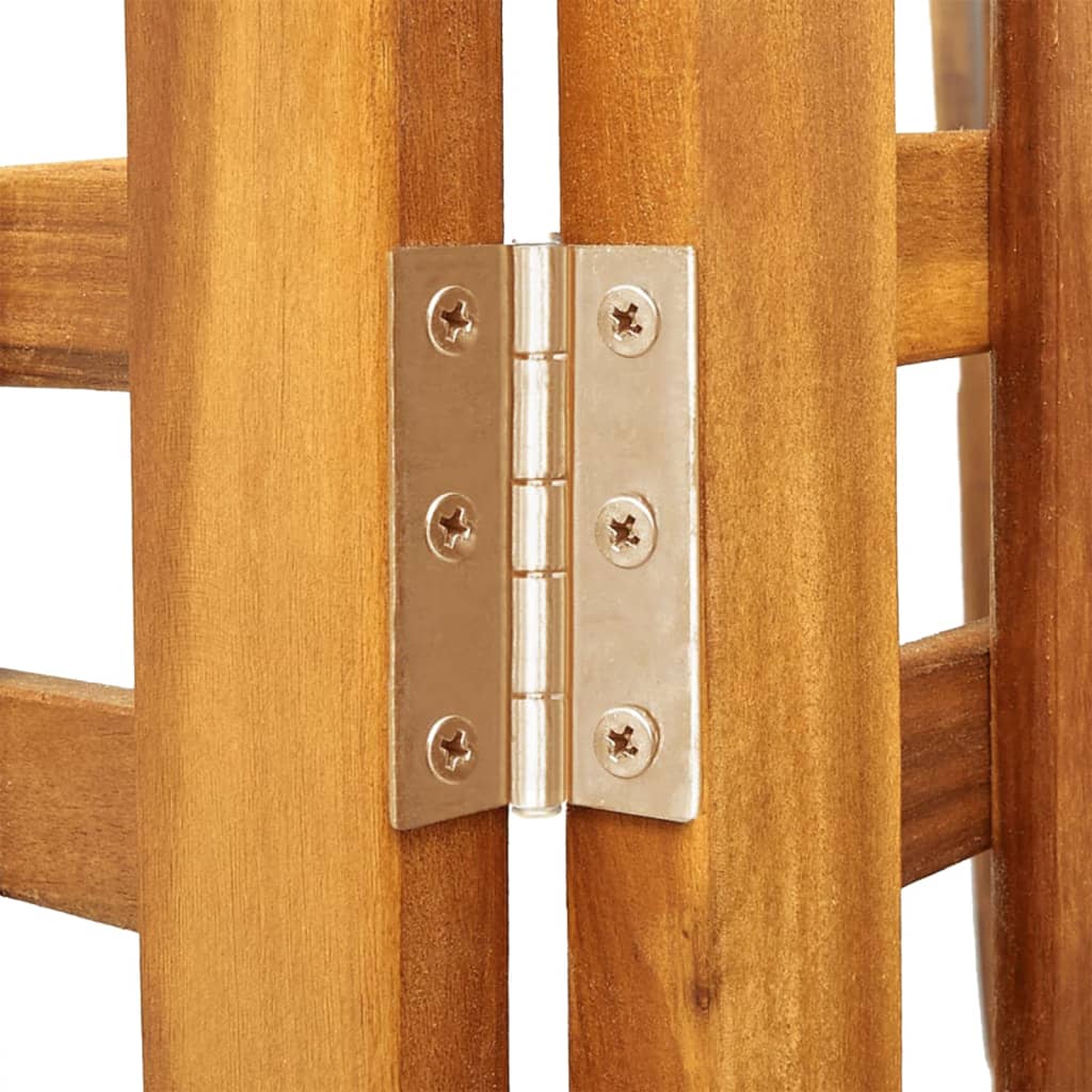 Cloison de séparation 4 panneaux 162x2x115 cm Bois d'acacia