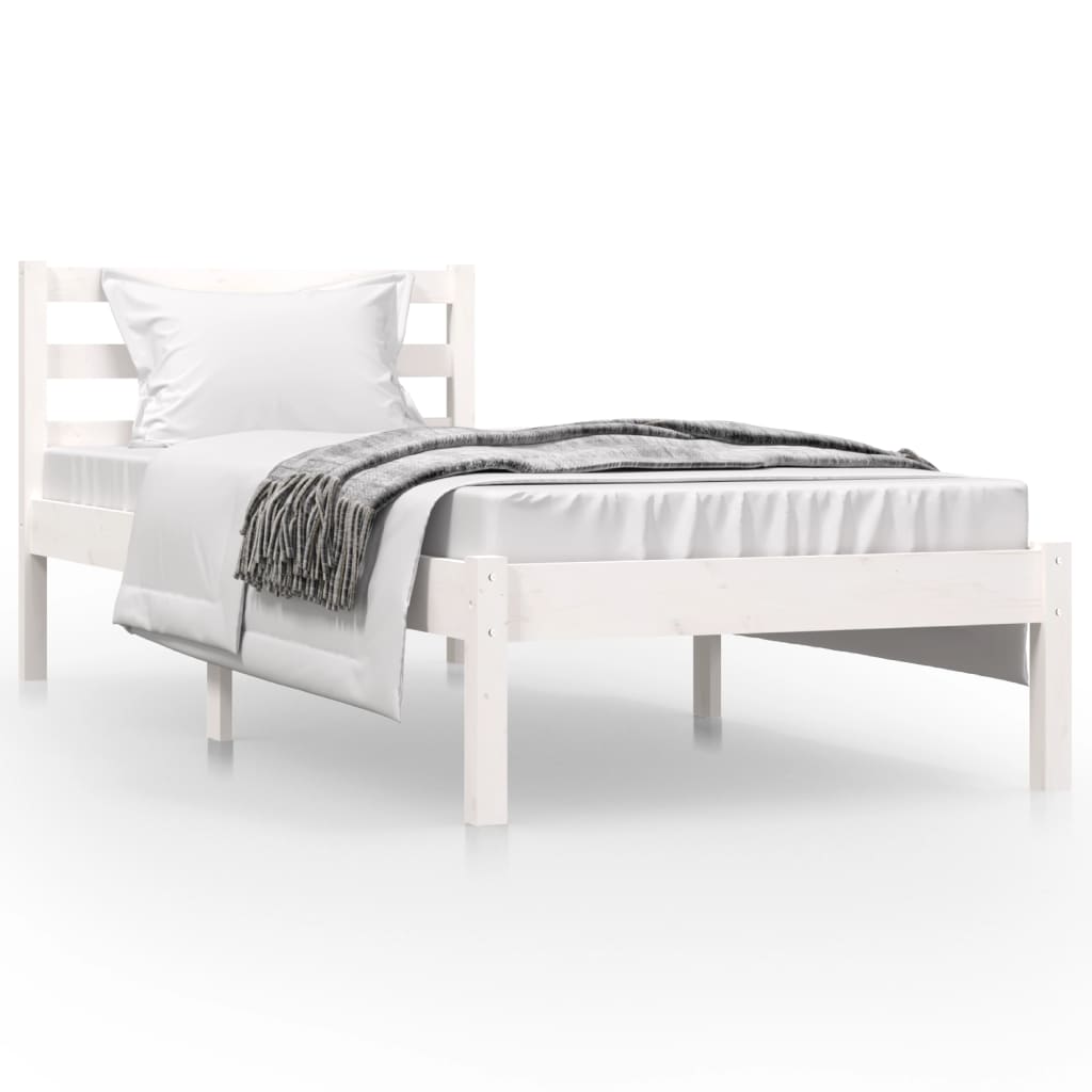 Cadre de lit sans matelas 75x190 cm blanc - XIOS