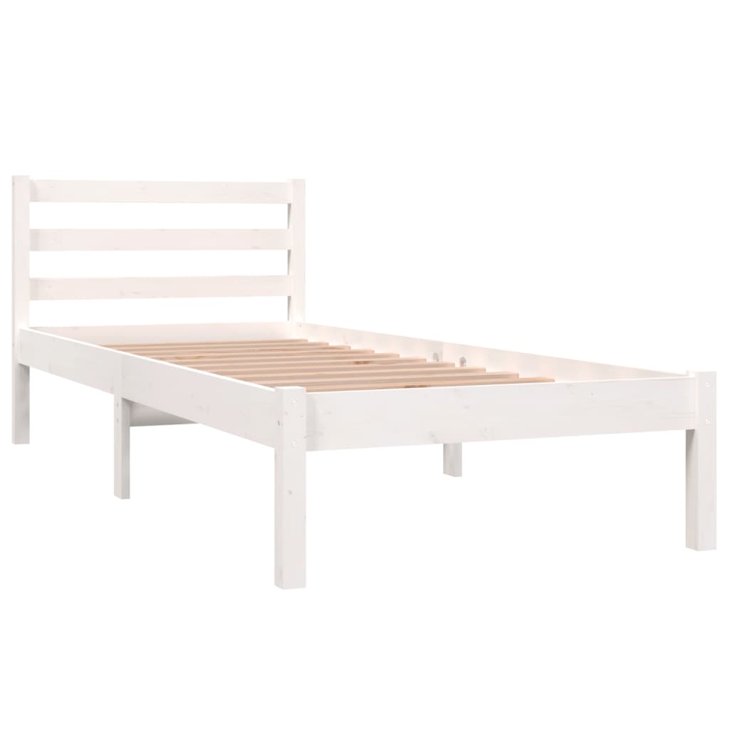 Cadre de lit sans matelas 75x190 cm blanc - XIOS