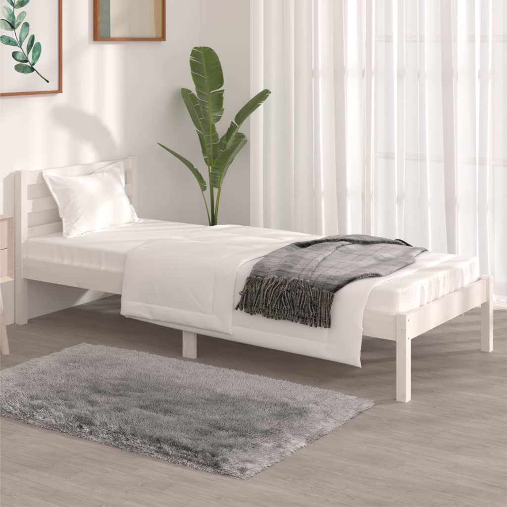 Cadre de lit sans matelas 75x190 cm blanc - XIOS