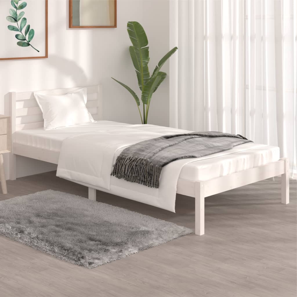 Cadre de lit sans matelas 90x190 cm blanc - XIOS