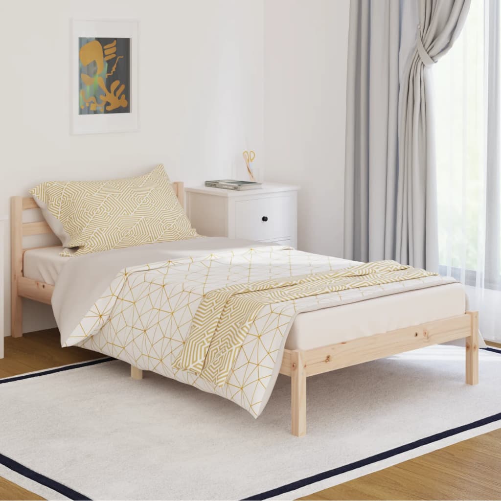 Cadre de lit sans matelas bois massif de pin 100x200 cm - XIOS