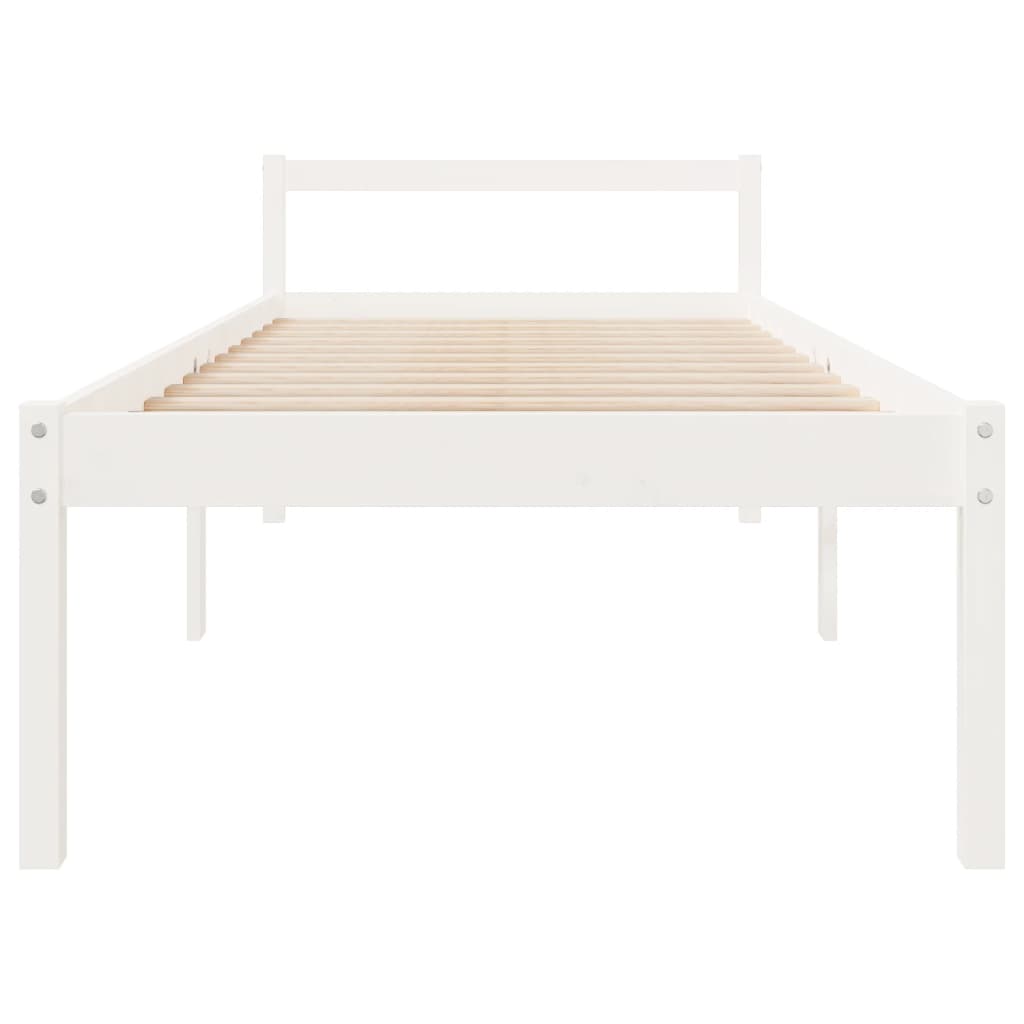Lit pour personne âgée sans matelas blanc 75x190 cm - XIOS