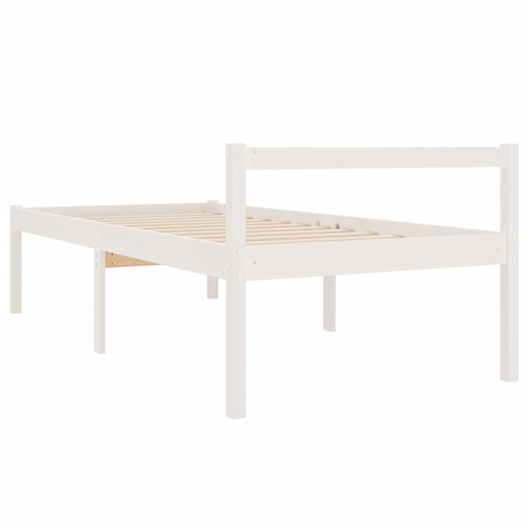 Lit pour personne âgée sans matelas blanc 75x190 cm - XIOS