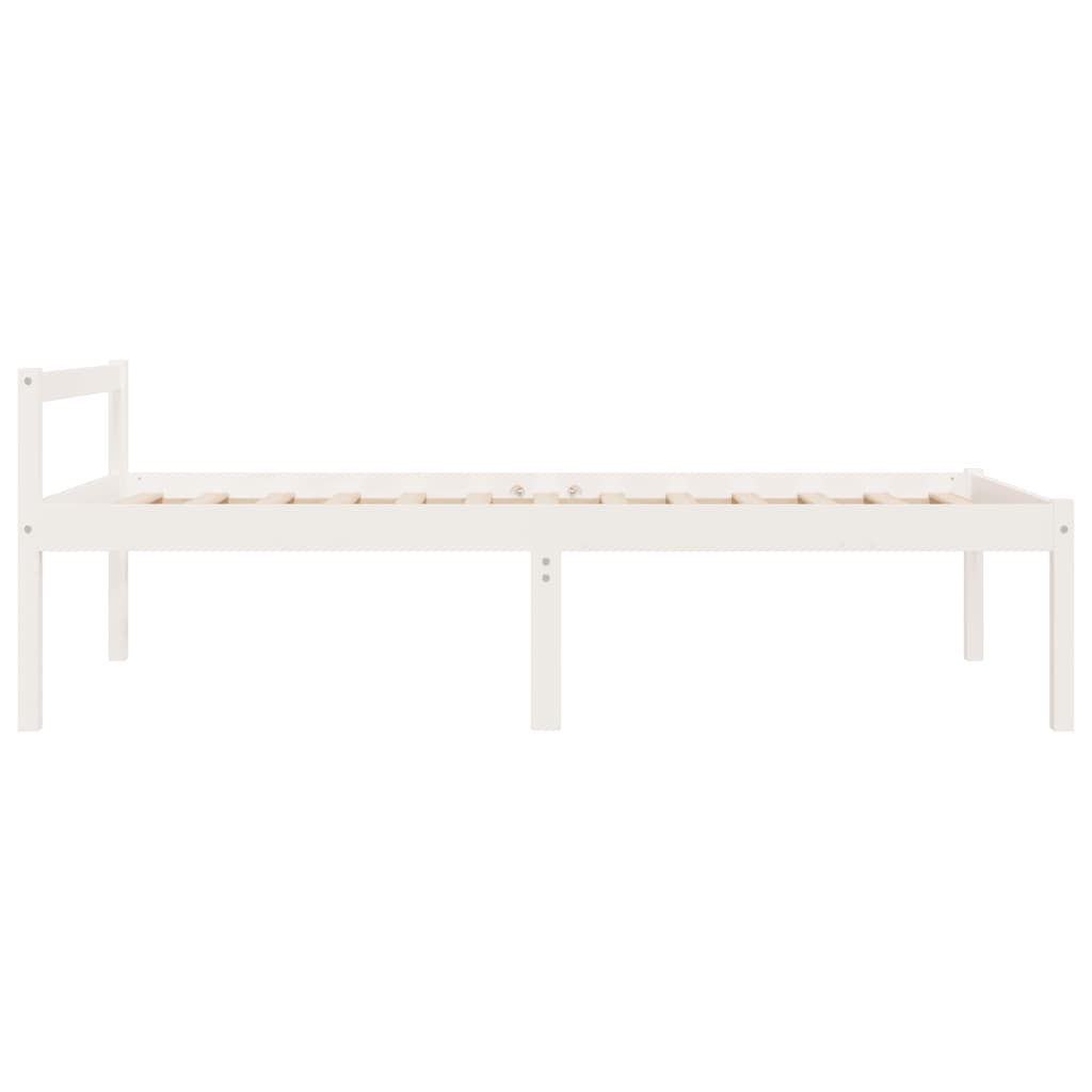 Lit pour personne âgée sans matelas blanc 75x190 cm - XIOS
