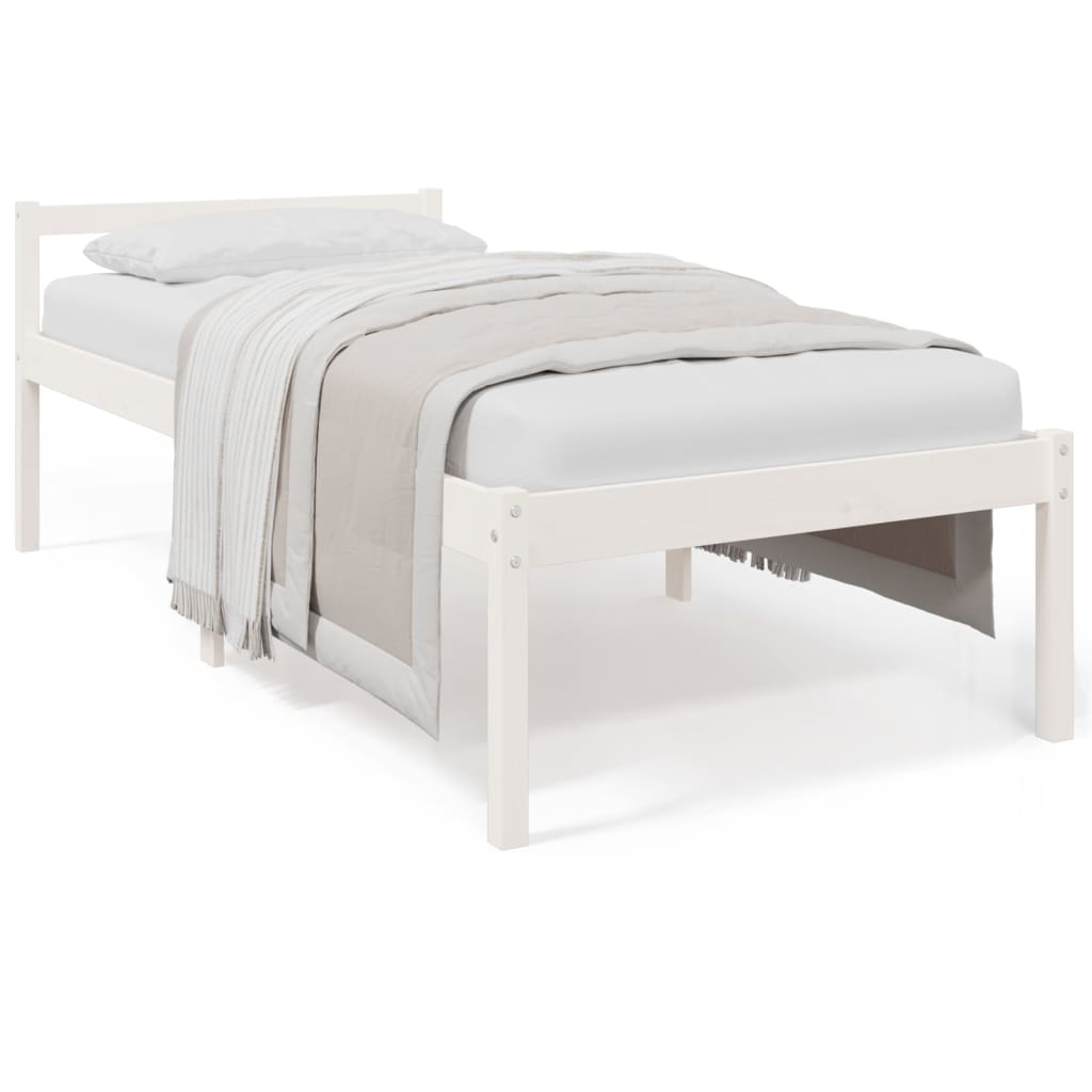 Lit pour personne âgée sans matelas blanc 90x190 cm - XIOS