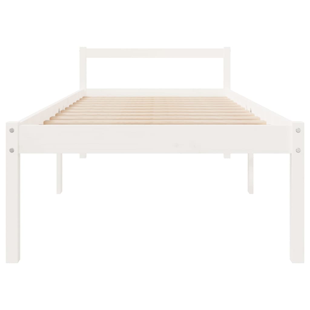 Lit pour personne âgée sans matelas blanc 90x190 cm - XIOS