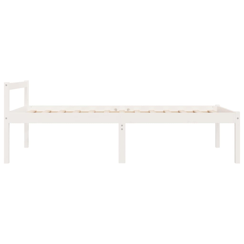 Lit pour personne âgée sans matelas blanc 90x190 cm - XIOS