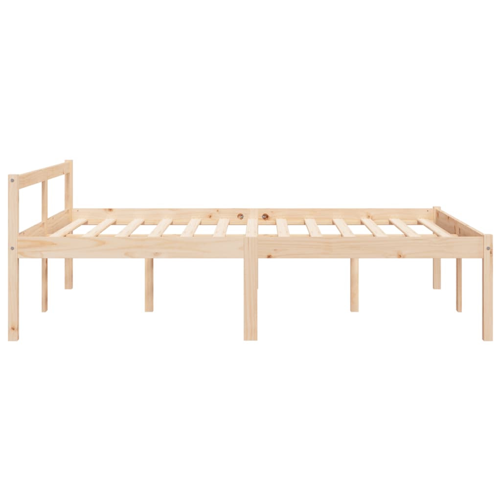 Lit pour personne âgée sans matelas 140x190 cm bois pin massif - XIOS