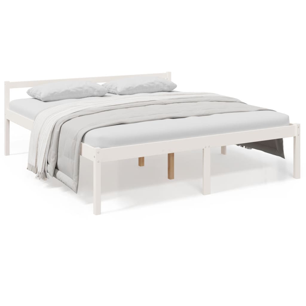 Lit pour personne âgée sans matelas blanc 180x200 cm - XIOS