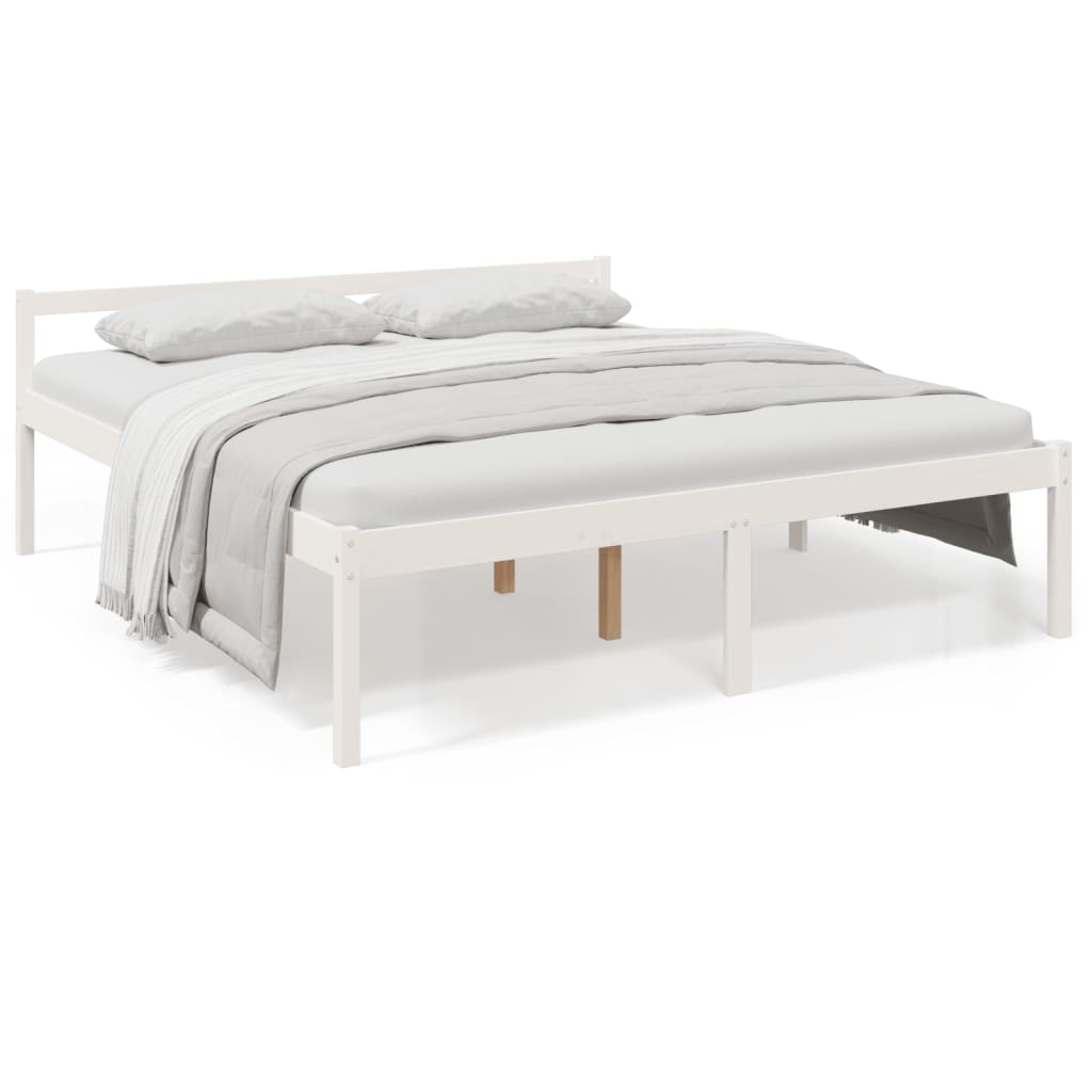 Lit pour personne âgée sans matelas 200x200 cm bois pin massif - XIOS