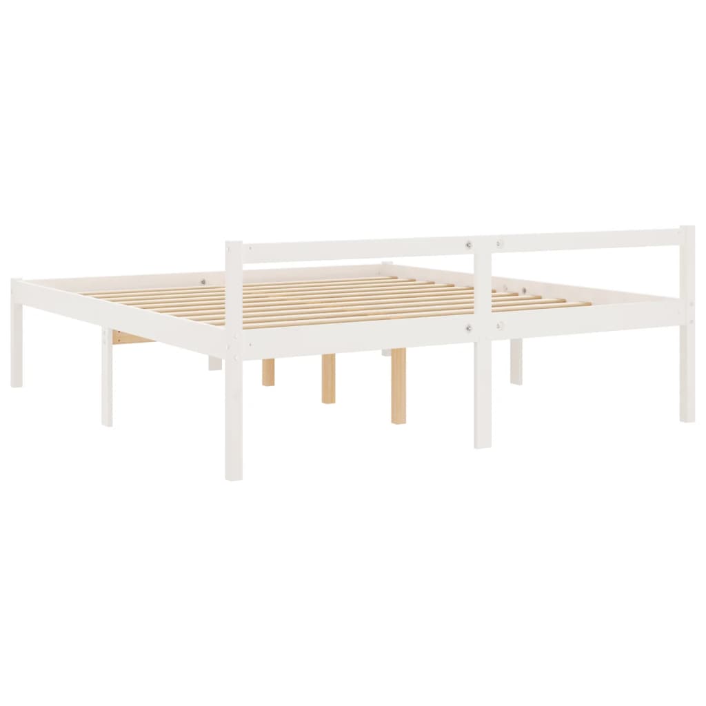 Lit pour personne âgée sans matelas 200x200 cm bois pin massif - XIOS
