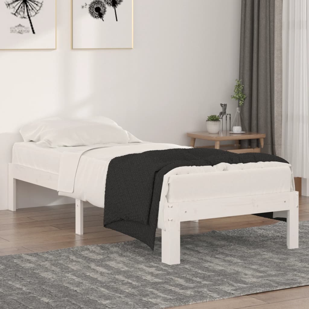 Cadre de lit sans matelas blanc 75x190 cm - XIOS