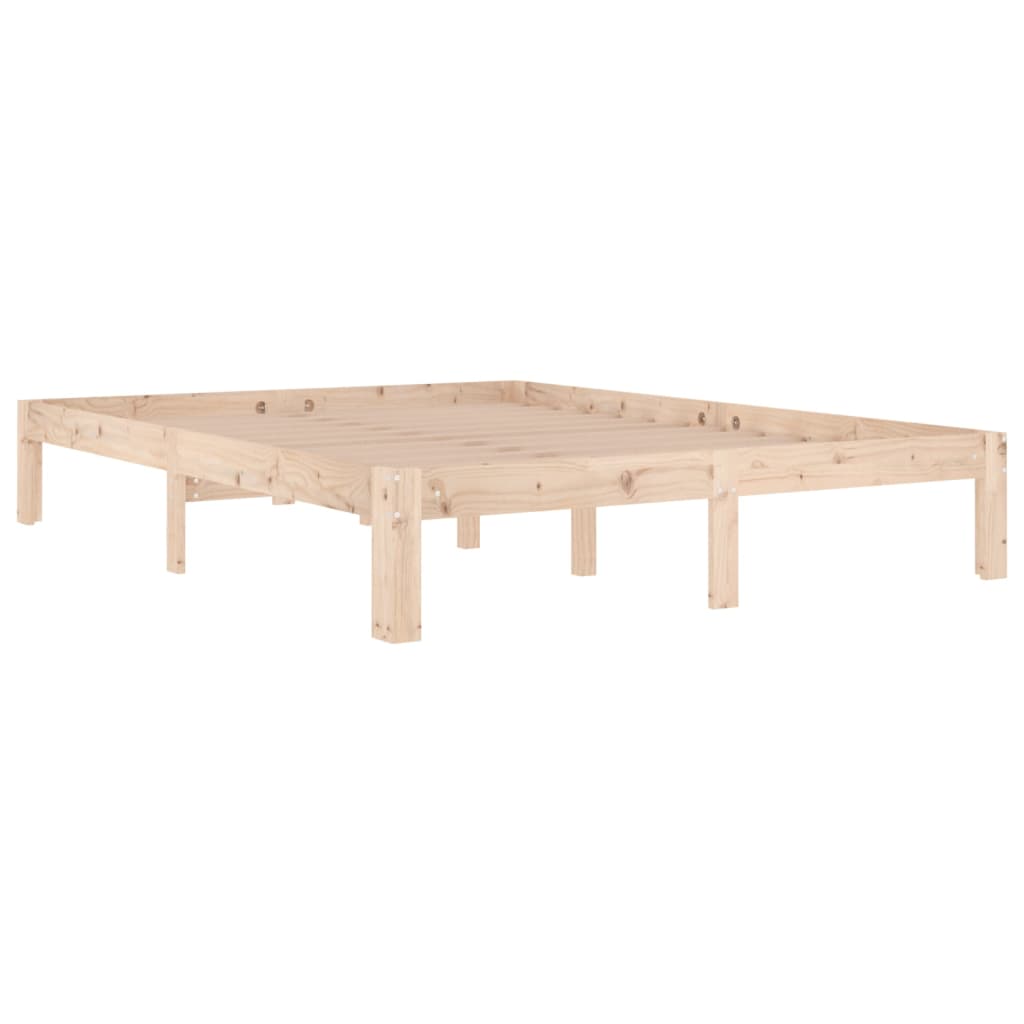 Cadre de lit sans matelas bois de pin massif 140x190 cm - XIOS