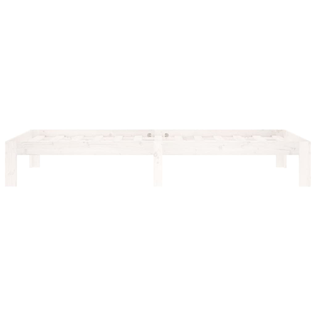 Cadre de lit sans matelas blanc bois de pin massif 90x200 cm - XIOS