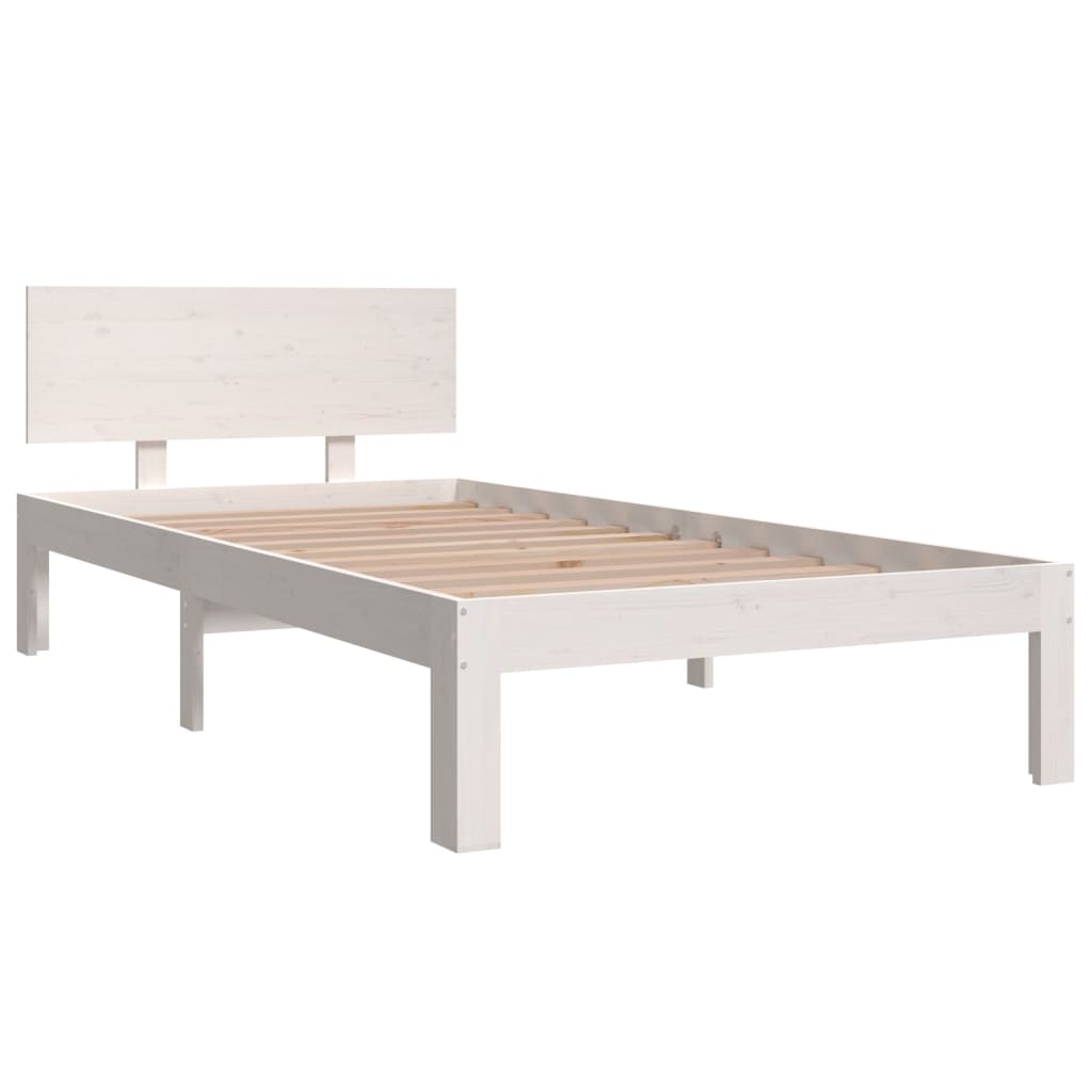 Cadre de lit sans matelas blanc 90x190 cm - XIOS