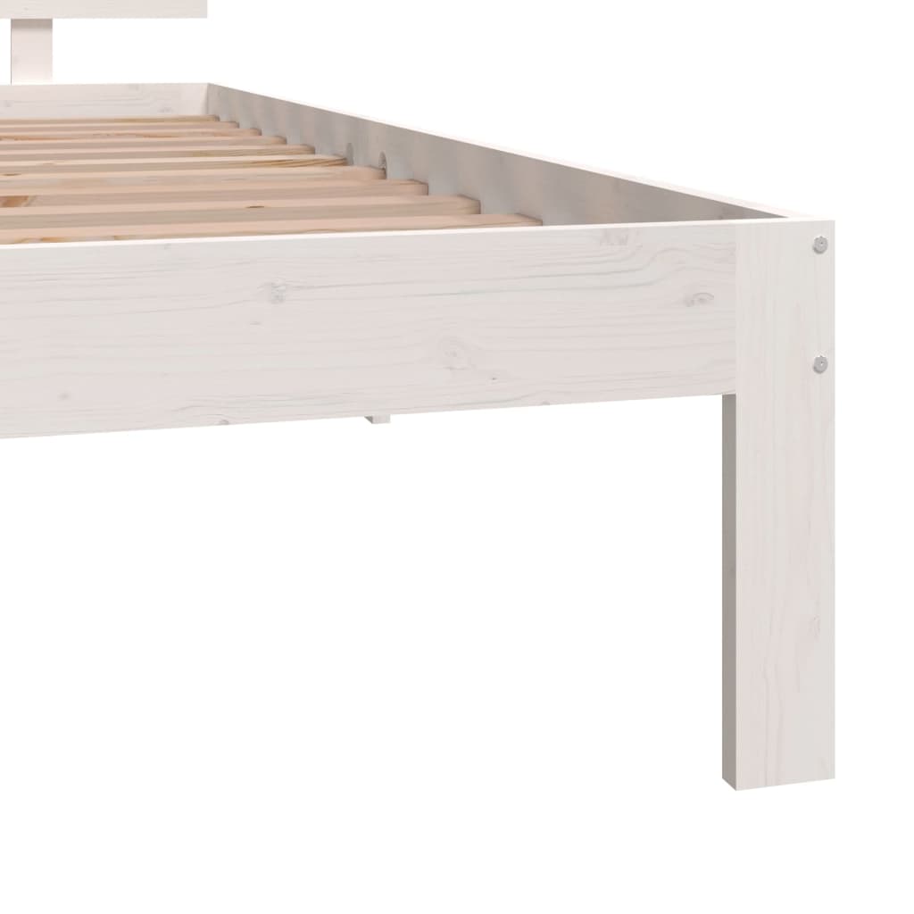 Cadre de lit sans matelas blanc 90x190 cm - XIOS