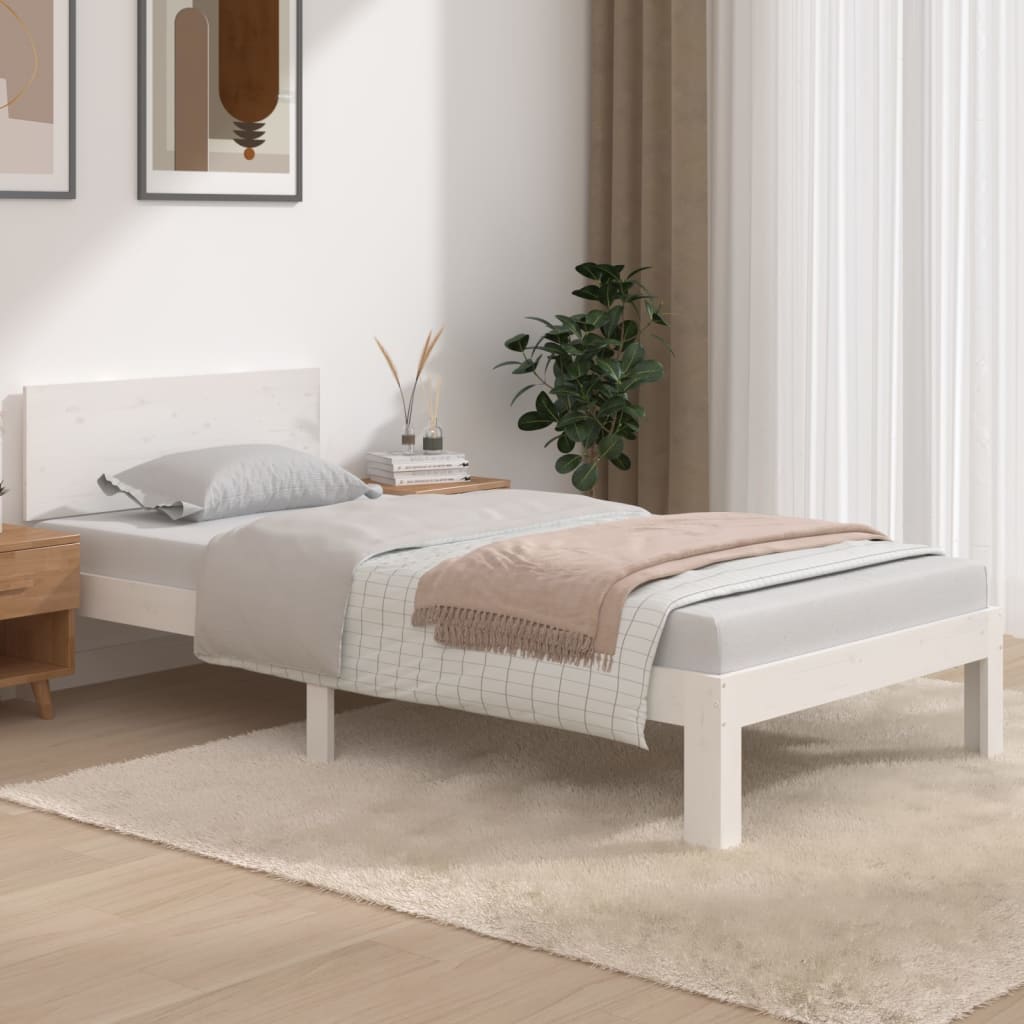 Cadre de lit sans matelas blanc 90x190 cm - XIOS