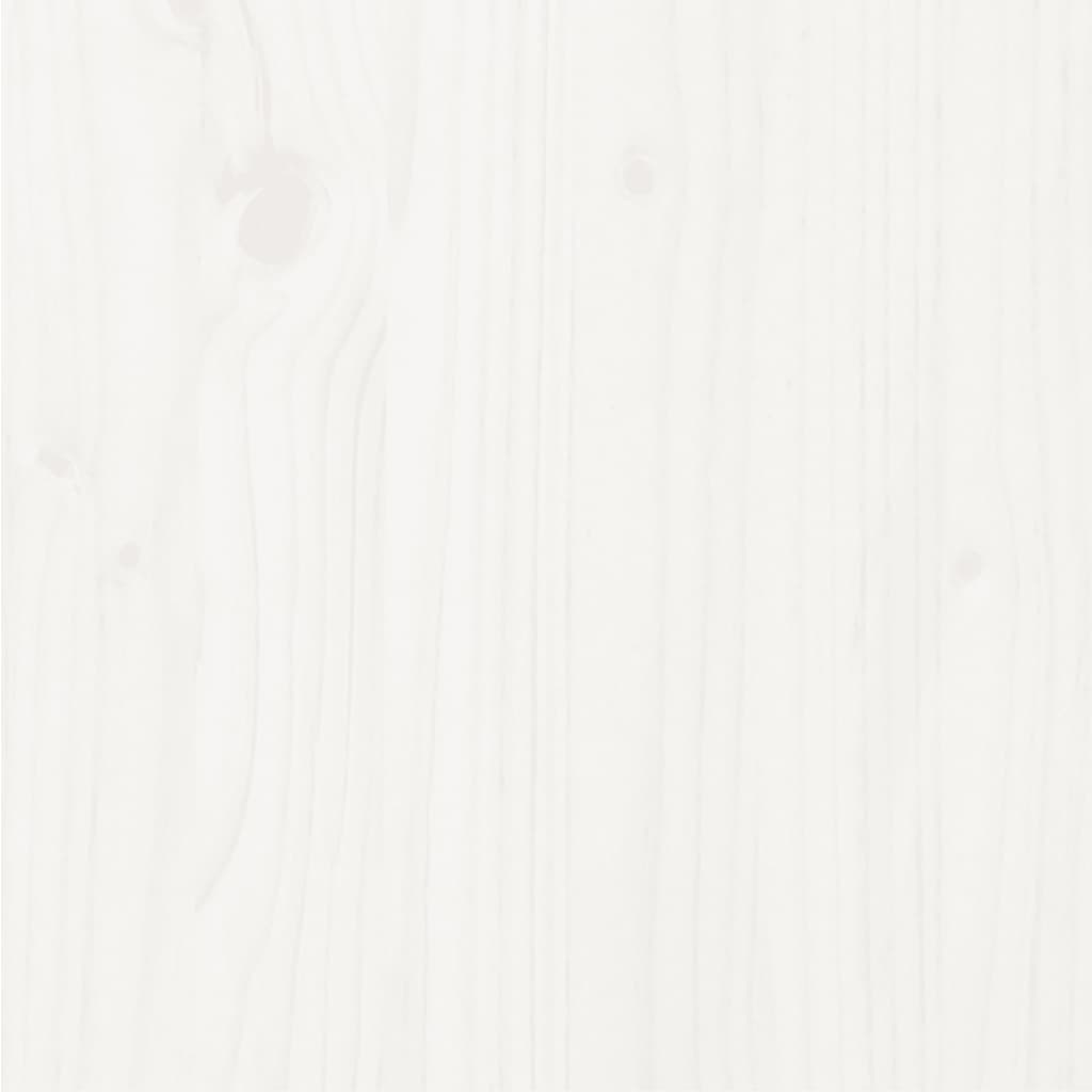 Cadre de lit sans matelas blanc bois de pin massif 120x200 cm - XIOS