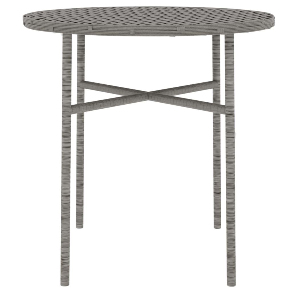 Ensemble à manger de jardin 3 pcs Résine tressée Gris