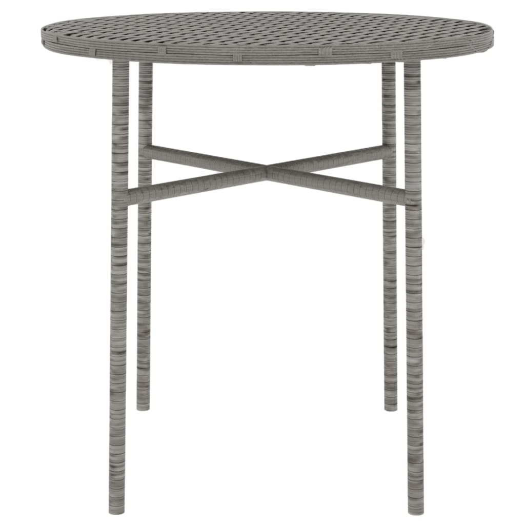 Ensemble à manger de jardin 3 pcs Résine tressée Gris