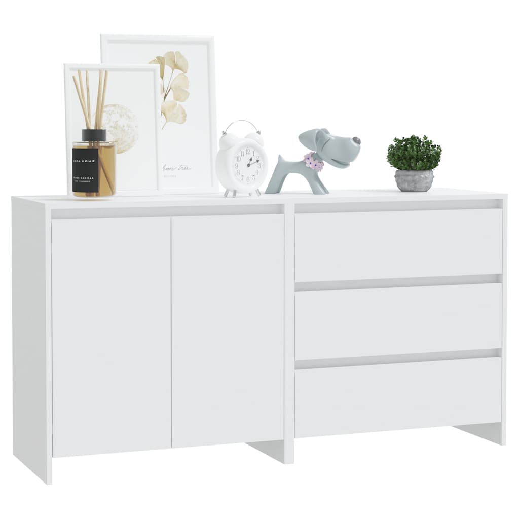 Buffets 2 pcs Blanc Bois d'ingénierie - XIOS