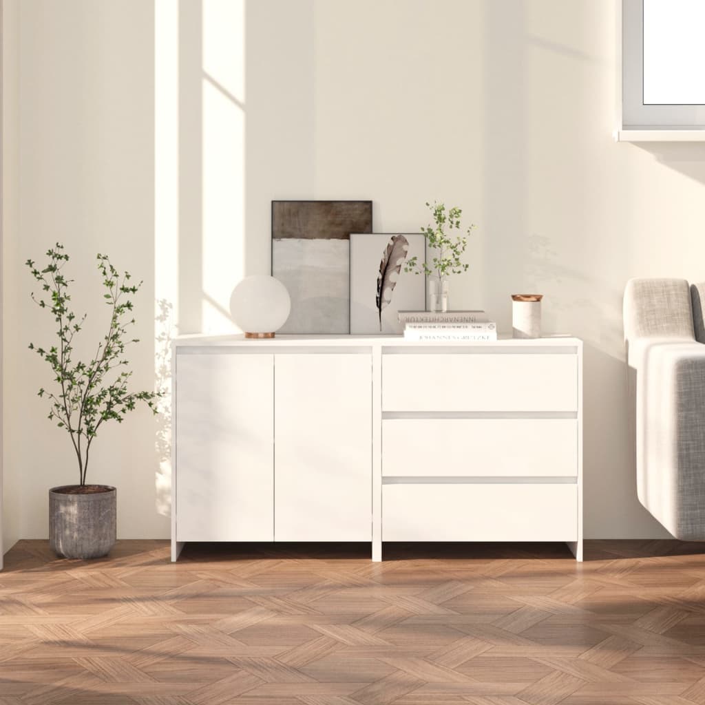 Buffets 2 pcs Blanc Bois d'ingénierie - XIOS