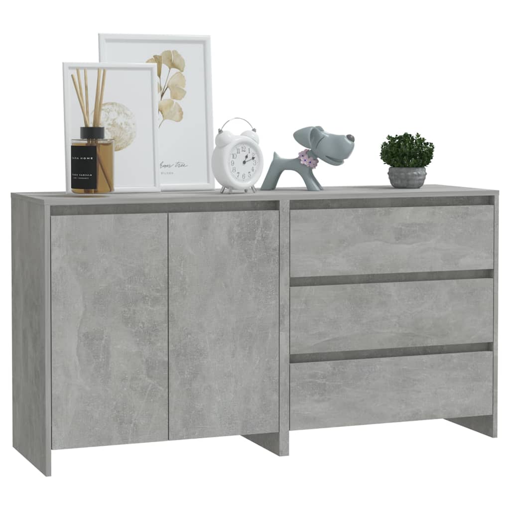Buffets 2 pcs Gris béton Bois d'ingénierie - XIOS