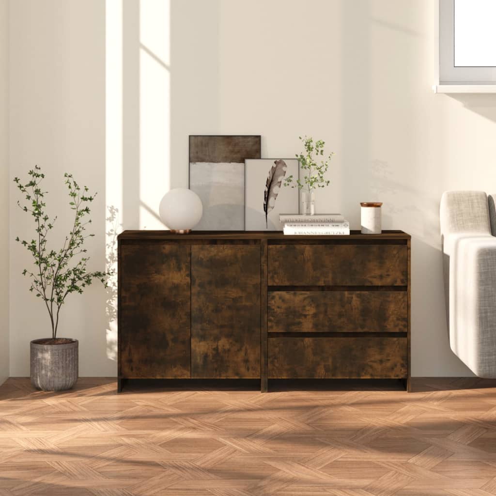 Buffets 2 pcs Chêne fumé Bois d'ingénierie - XIOS