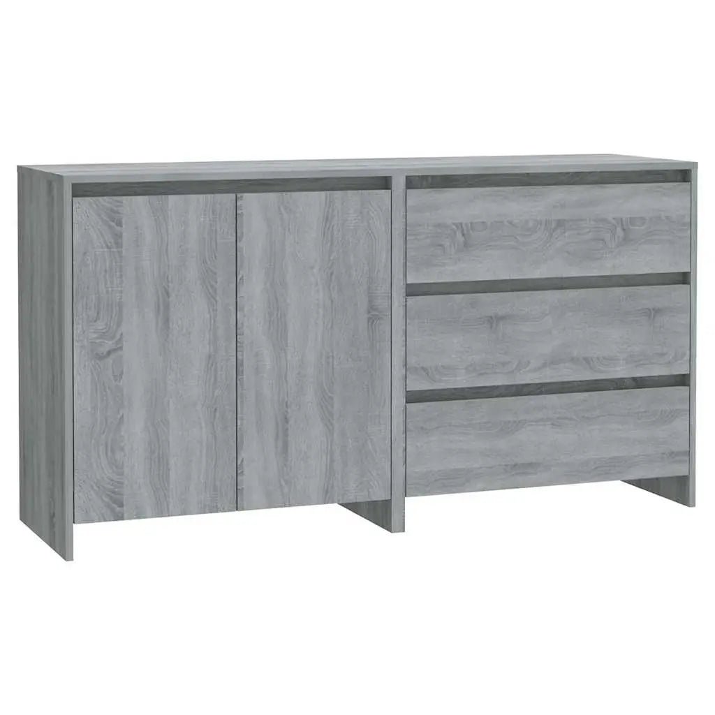 Buffets 2 pcs Sonoma gris Bois d’ingénierie - XIOS