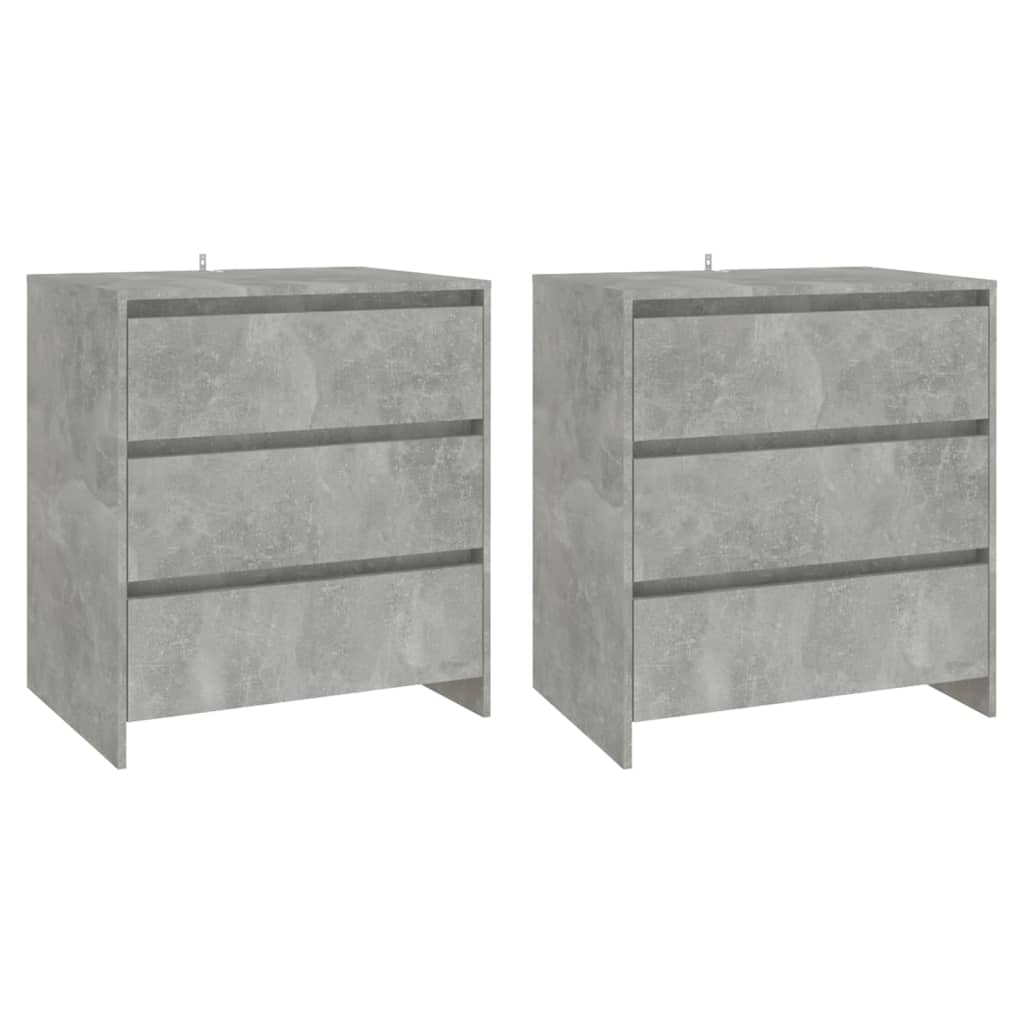 Buffets 3 pcs Gris béton Bois d'ingénierie - XIOS