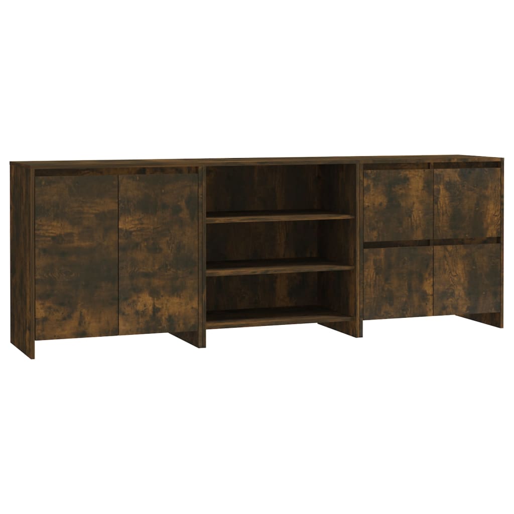 Buffets 3 pcs Chêne fumé Bois d'ingénierie - XIOS