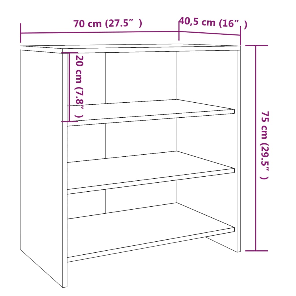 Buffets 2 pcs Blanc Bois d'ingénierie - XIOS