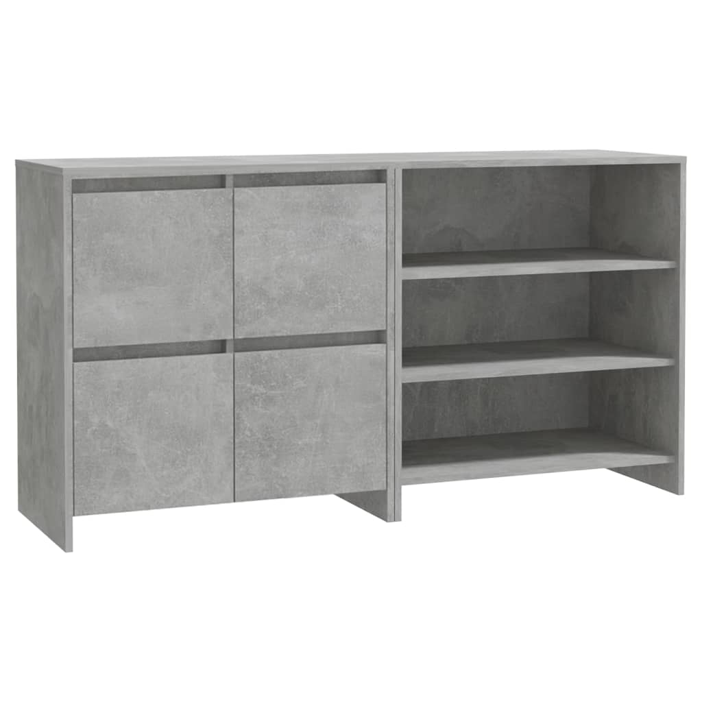 Buffets 2 pcs Gris béton Bois d'ingénierie - XIOS