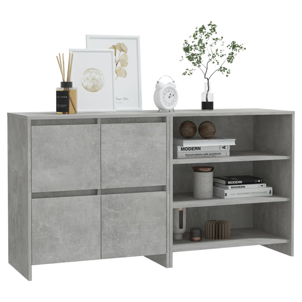 Buffets 2 pcs Gris béton Bois d'ingénierie - XIOS