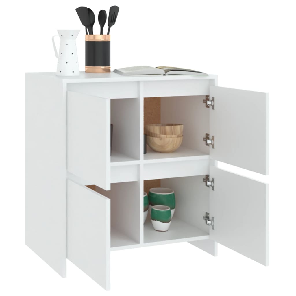 Buffets 2 pcs Blanc 70x41x75 cm Bois d'ingénierie - XIOS