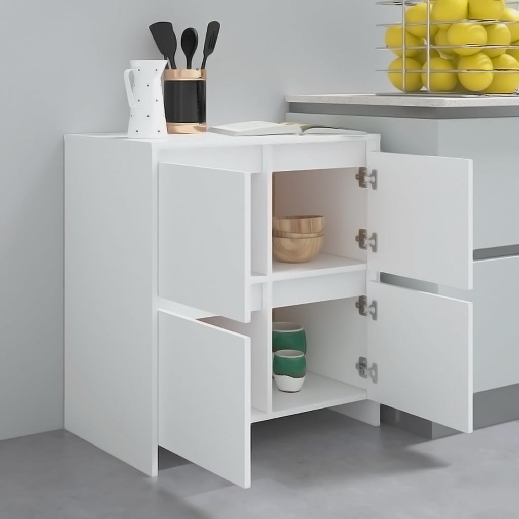 Buffets 2 pcs Blanc 70x41x75 cm Bois d'ingénierie - XIOS