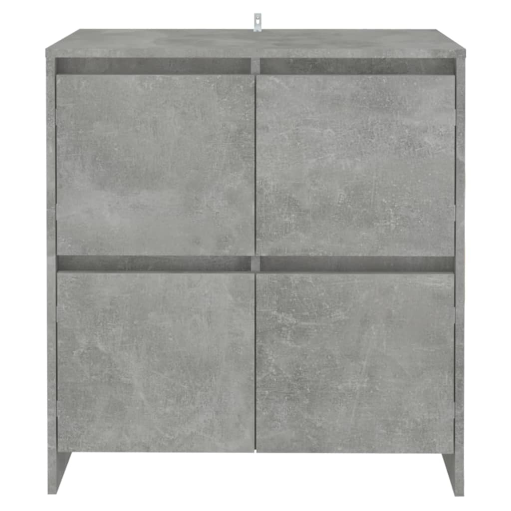 Buffets 2 pcs Gris béton 70x41x75 cm Bois d'ingénierie - XIOS