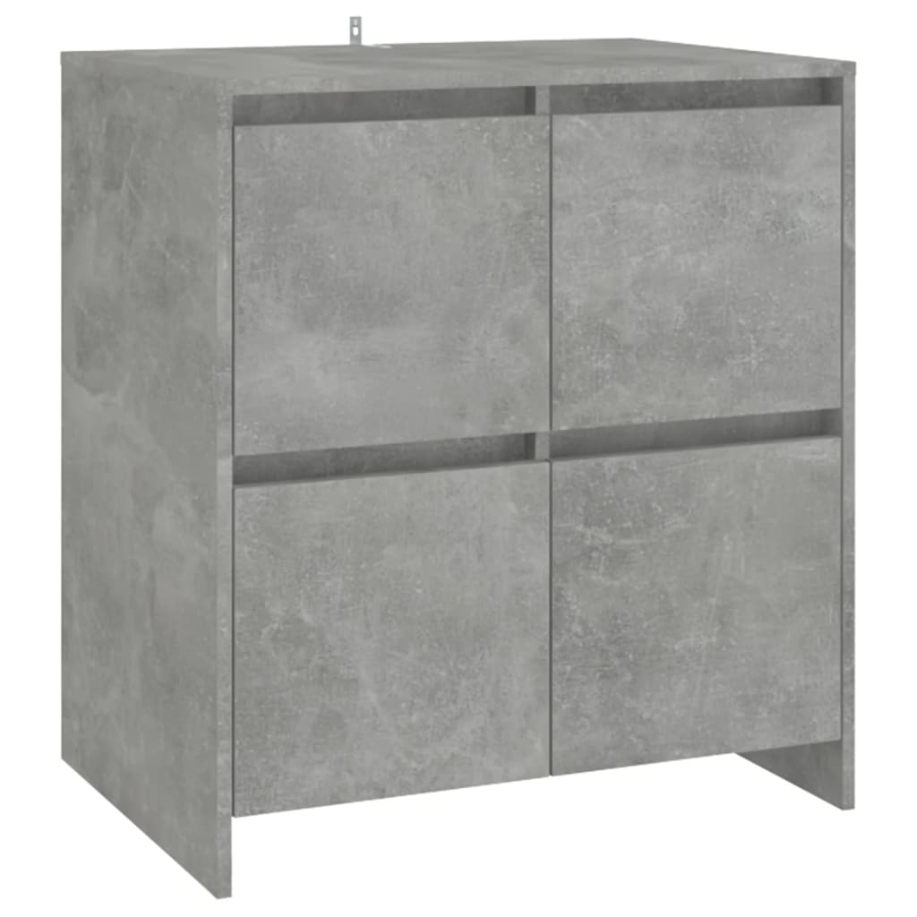 Buffets 2 pcs Gris béton 70x41x75 cm Bois d'ingénierie - XIOS